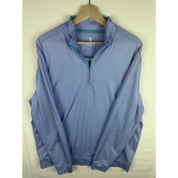 Johnnie O Men's Size L Quarter Zip Long Sleeve All over Print - Picture 4 of 9